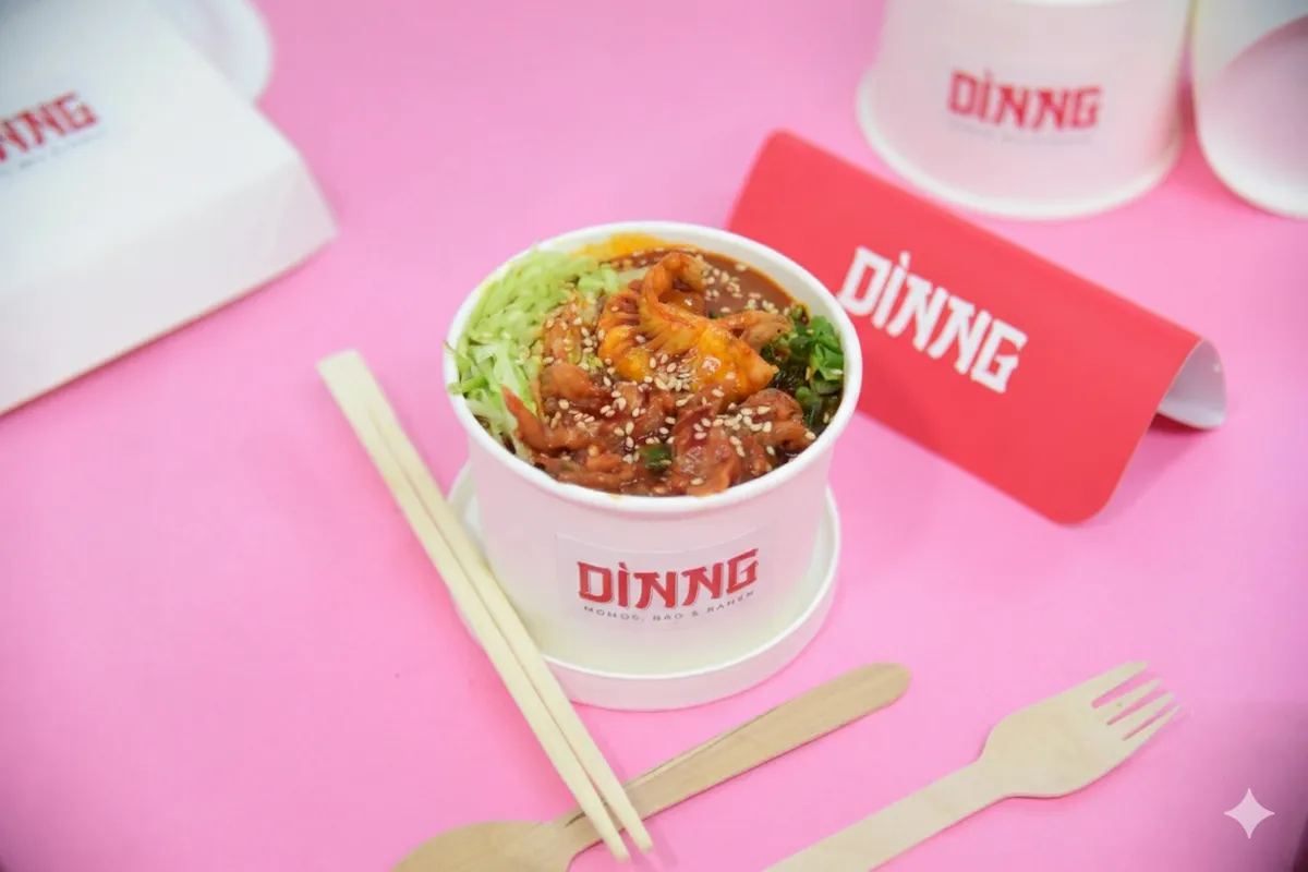 Dinng® Kimchi Ramen — Spicy Korean-style ramen with chili oil drizzle